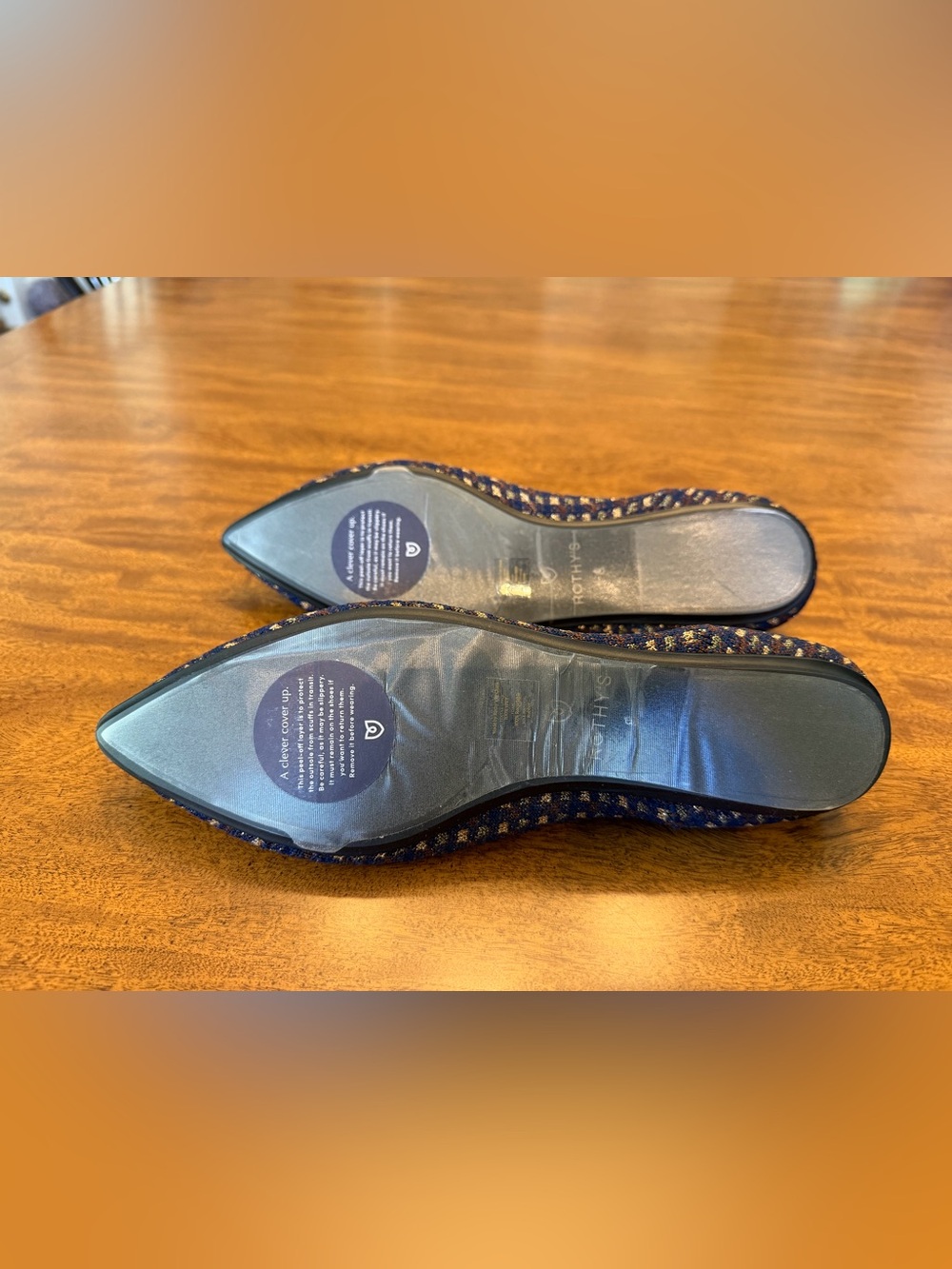ROTHY’S Bow Point Evening Metallic Knit Fabric Ballet Flats - LIMITED EDITION - Picture 7 of 16
